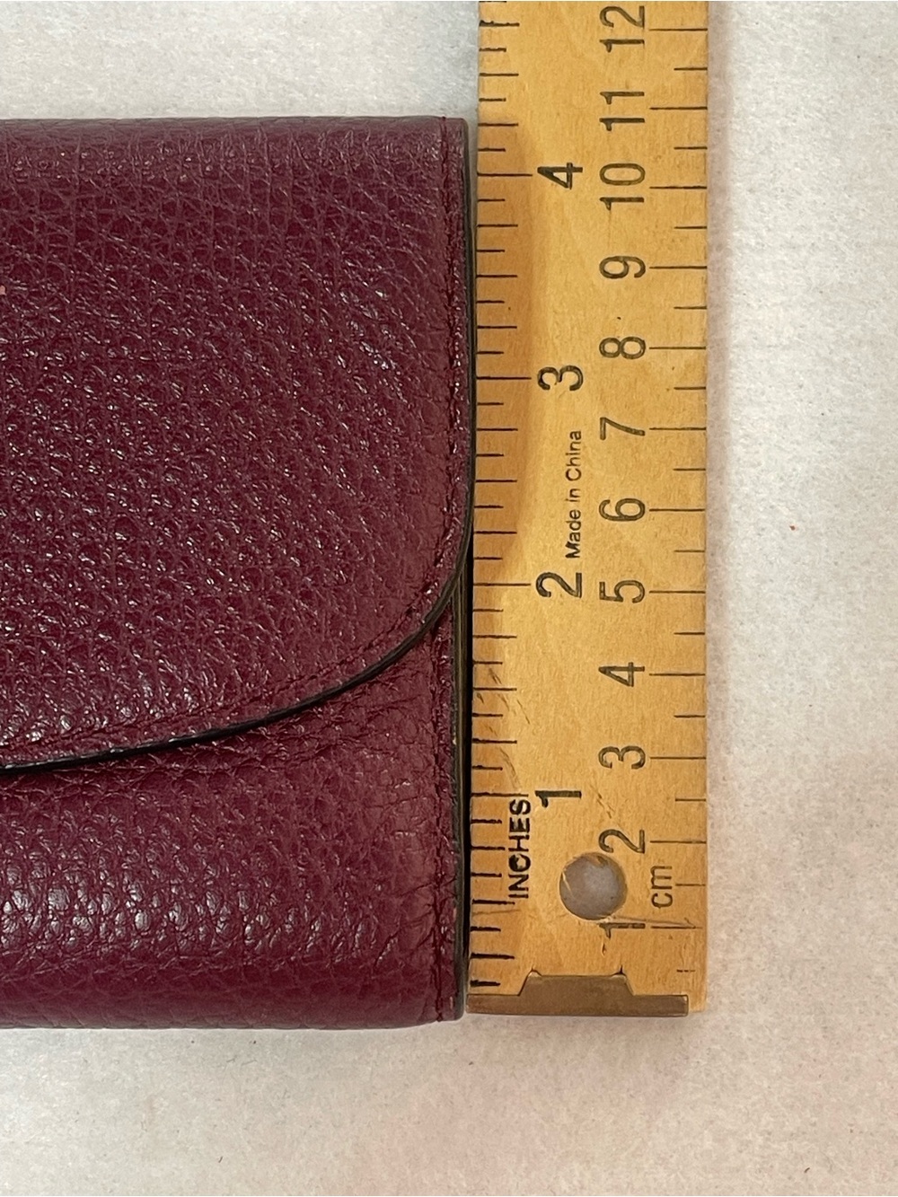 Coach Burgundy Snap-Flap Trifold Wallet w/ Credit Card Slots & Zip Coin Pock - Picture 8 of 8